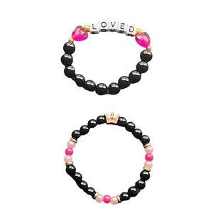 Please Support my Tween… Beaded Love and Crown Bracelet (2pieces)
